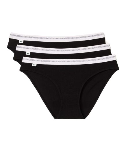 X3 culottes noir femme lacoste coton stretch - l