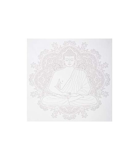 Sticker Déco Bouddha 40x40cm Gris