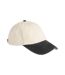 Casquette De Baseball Motif Contrasté Adulte Naturel Vieux Noir Beechfield-1
