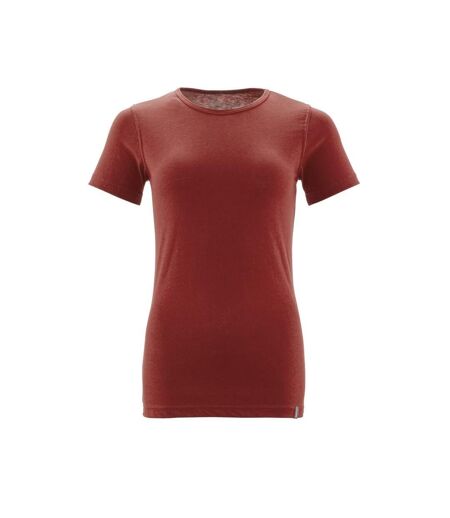 Womens/ladies Crossover T-shirt Autumn Red Mascot