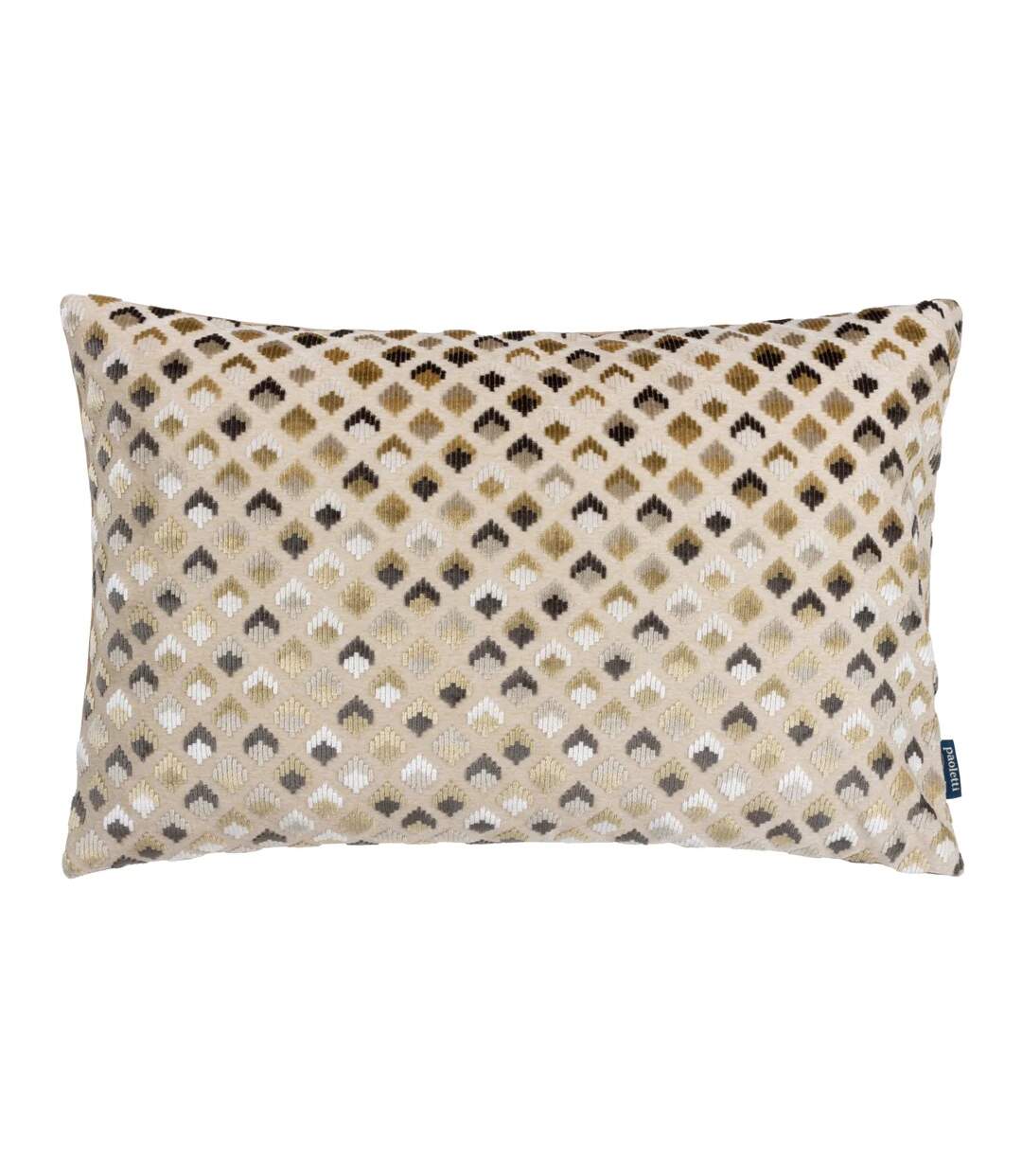 Lexington jacquard velvet cushion cover 40cm x 60cm warm taupe Paoletti