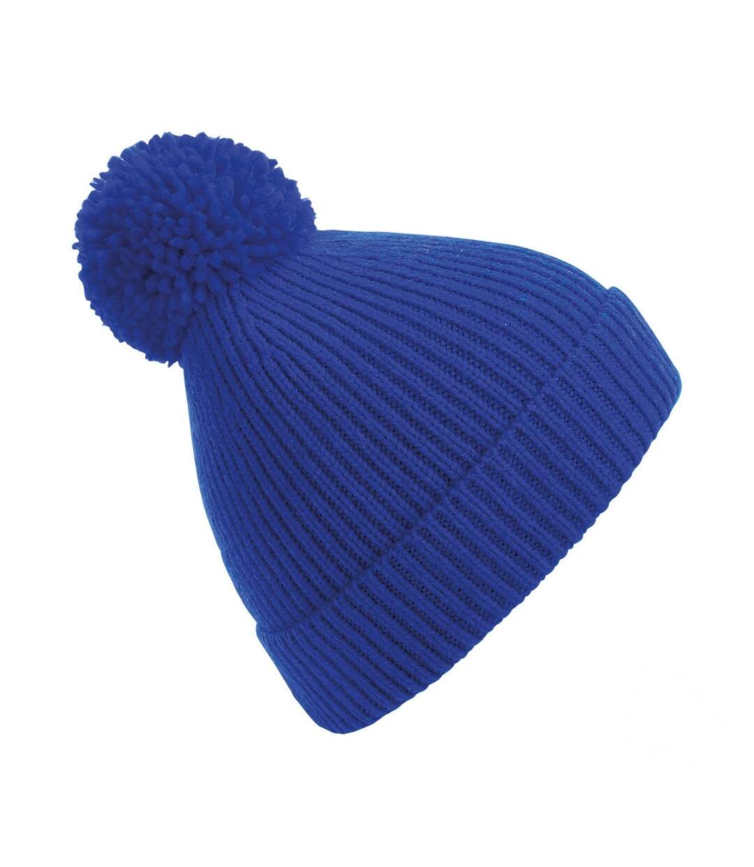 Bonnet à pompon unisexe bleu roi Beechfield-1