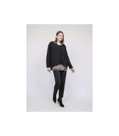Pull 2 en 1 chemise léopard KUBILA - Dona X Lisa