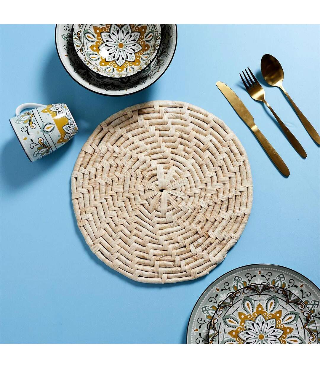 Set de Table Déco Maïs 34cm Naturel-2