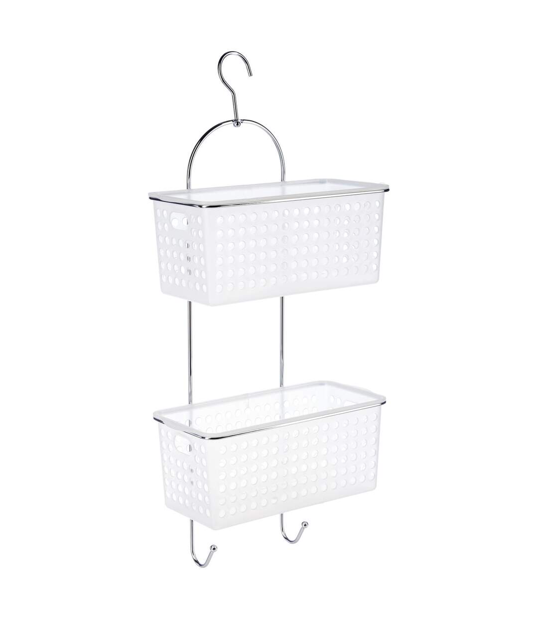 Etagère de douche ou baignoire en métal - 2 Paniers - 30 x 54 cm-1