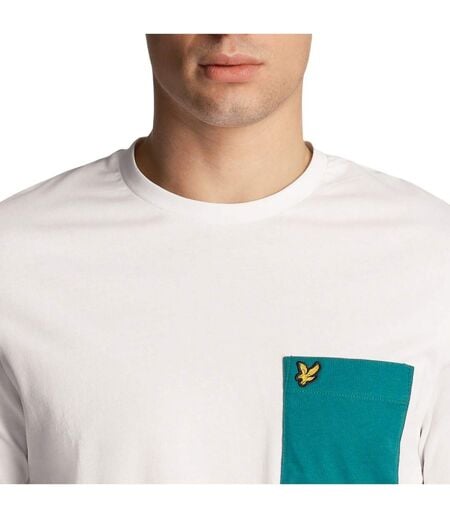 T-shirt Homme Blanc Vert Lyle & Scott