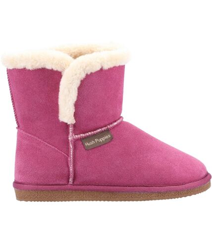 Hush puppies womens/ladies ashleigh suede slipper boots rose Skechers