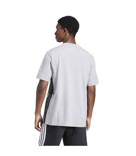 Mens Essentials Logo Single Jersey T-shirt Grey Black Adidas