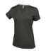 Kariban Womens/Ladies Feminine Fit Short Sleeve V Neck T-Shirt (White) - UTRW711