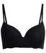 Womens/ladies V Neck Spaghetti Strap Sports Bra Black Boss-2