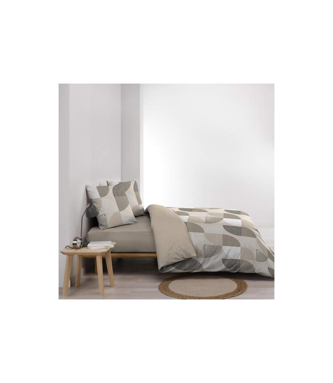 Parure de Lit 3 Pièces Ambroise 240x220cm Beige-3