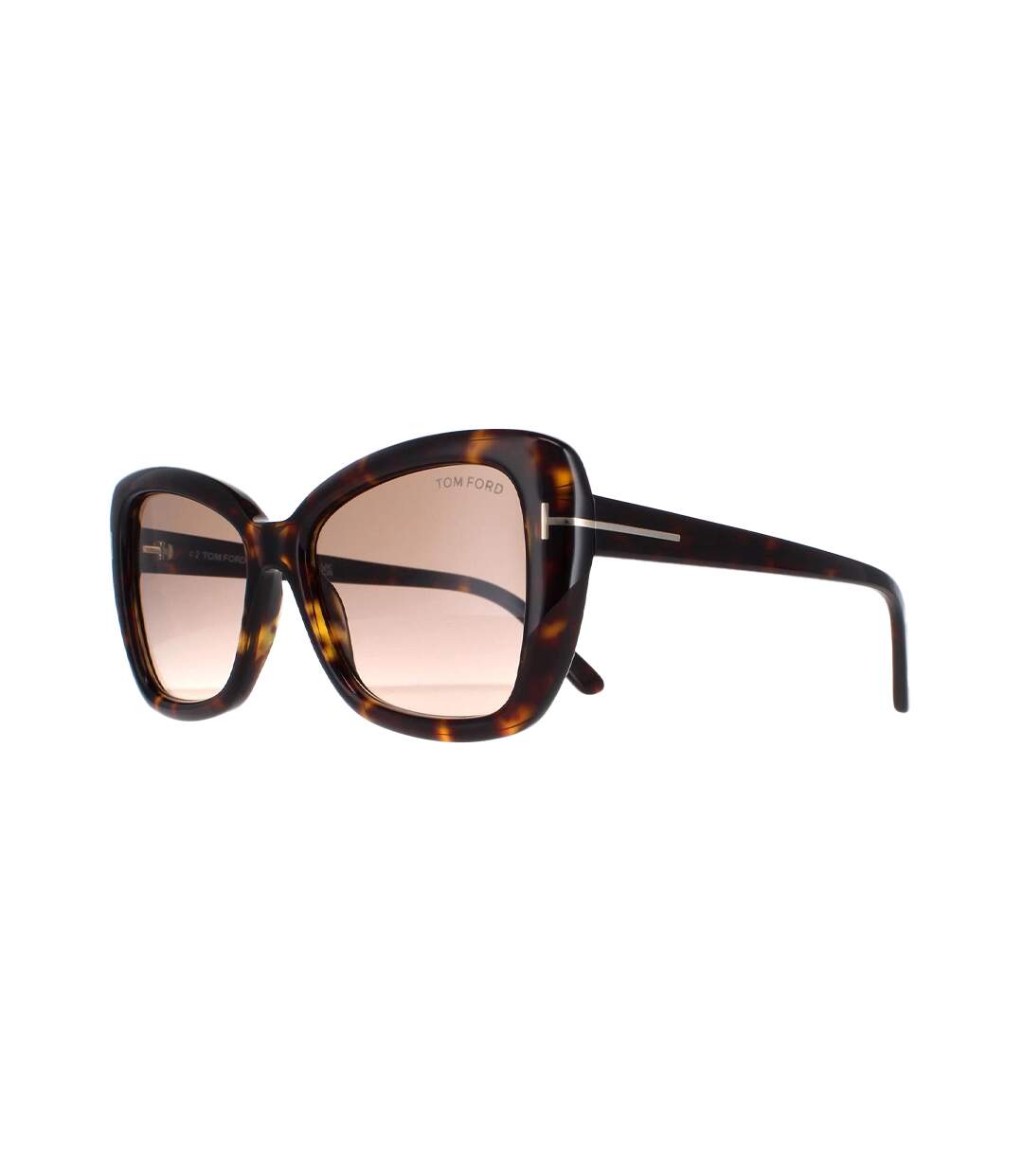 Womens/ladies Maeve Gradient Sunglasses One Size Dark Havana Brown Brown Tom Ford-4