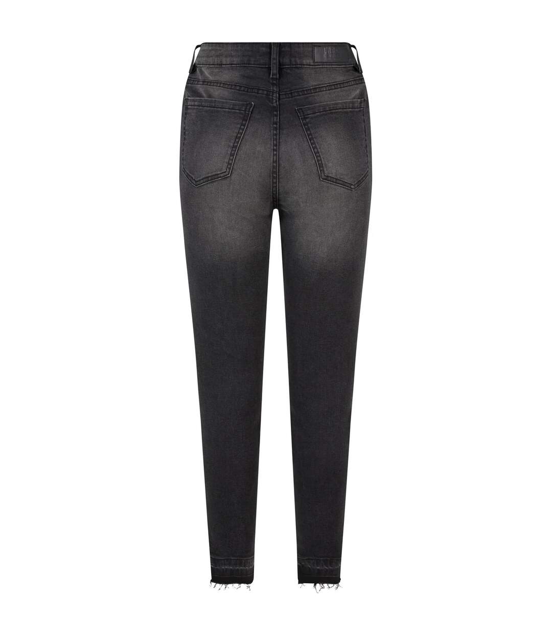 Womens/ladies High Waist Skinny Jeans Real Black Washed Urban Classics-2