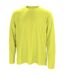 Spiro Mens Sports Quick-Dry Long Sleeve Performance T-Shirt (Lime Green)