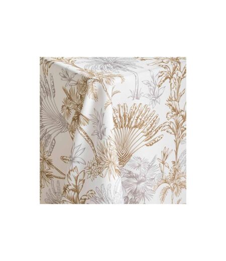 Nappe Antitache Imprimé Canarie 145x240cm Naturel