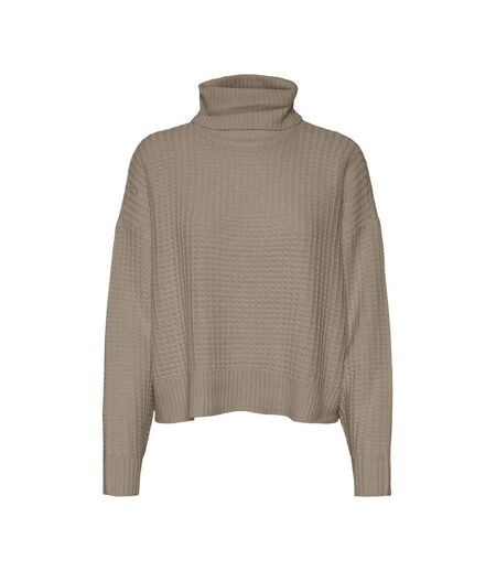 Pull taupe femme vero moda momega