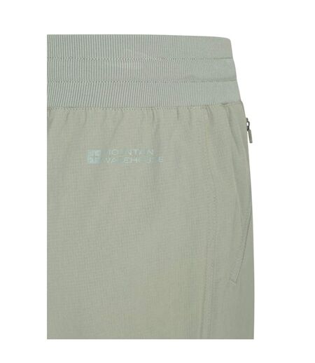 Womens/ladies Explorer Zip-off Hiking Trousers Khaki Green Mountain Warehouse
