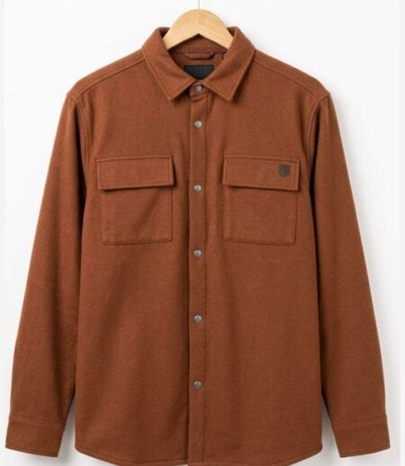 CHALLENGER BASTIEN2 — Surchemise molleton camel : le confort chaud au style décontracté