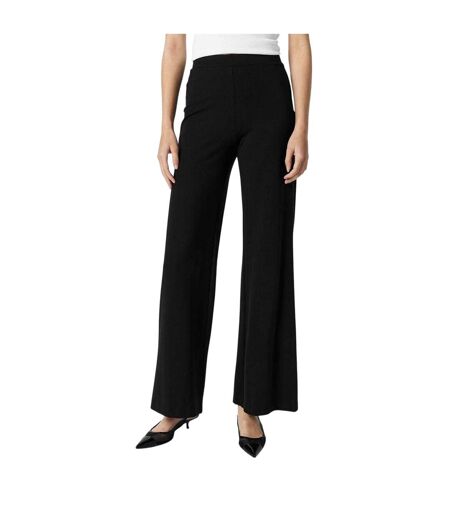 Womens/ladies Reyna Wide Leg Trousers Black Finery