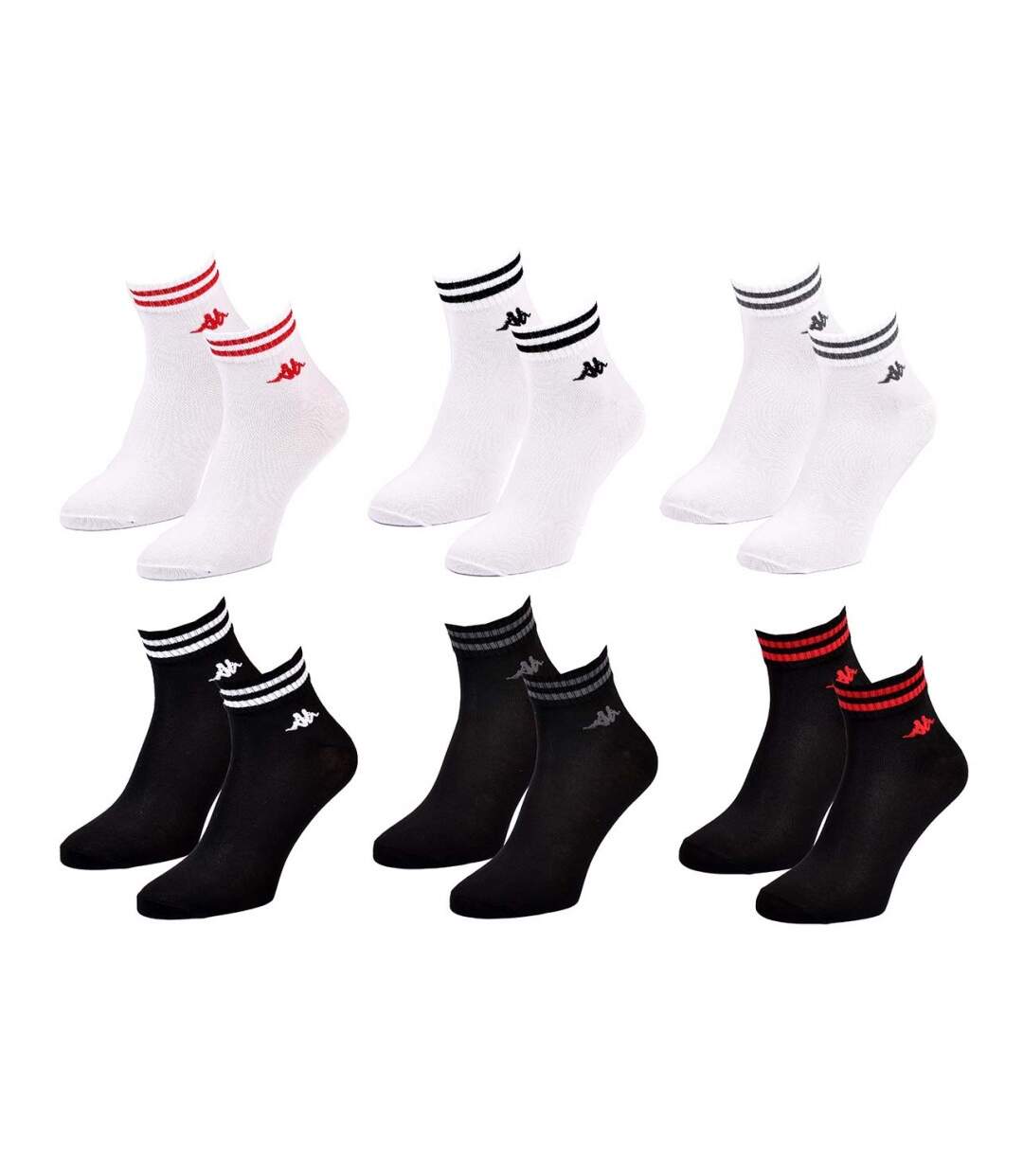 Chaussettes KAPPA QUARTER - Pack de 6 pcs 0215-2