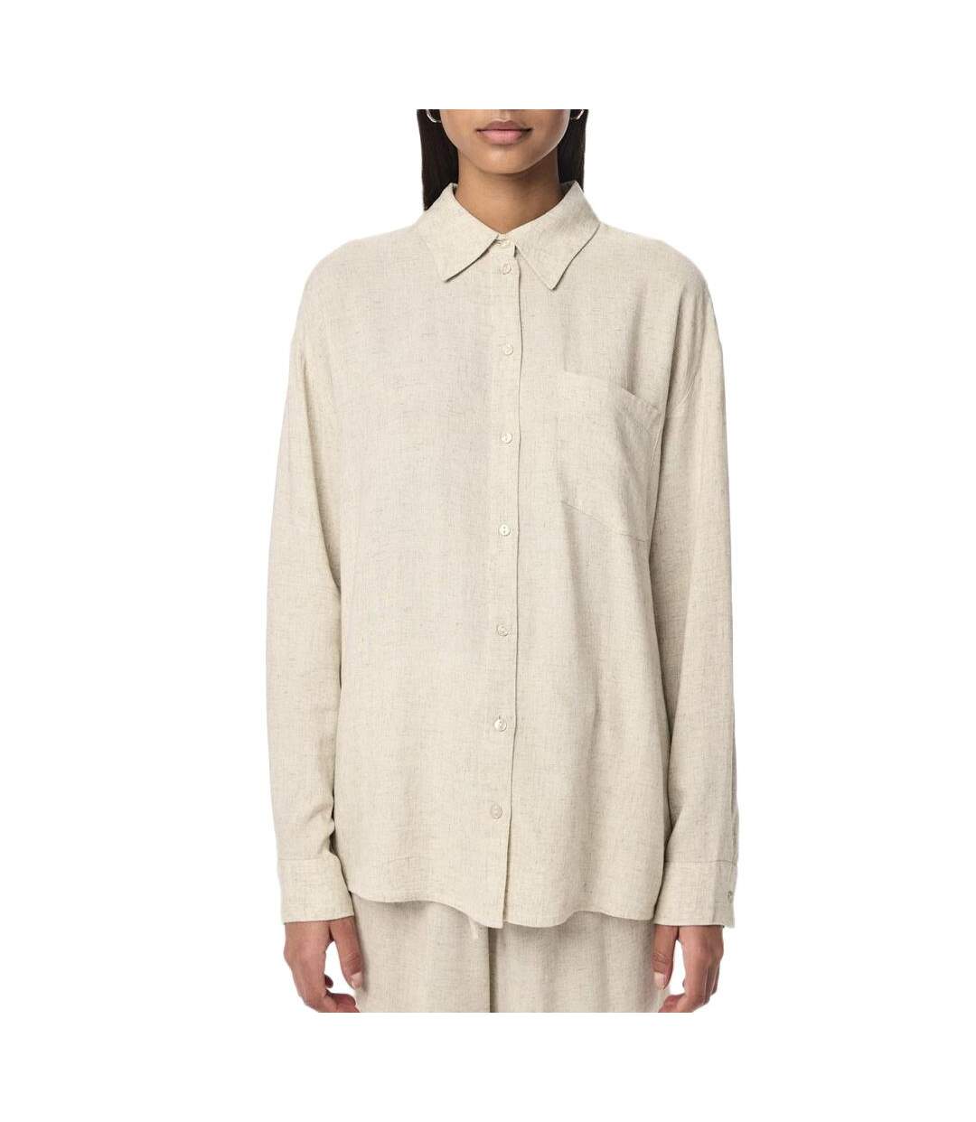 Chemise beige femme pieces pia-1