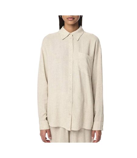 Chemise beige femme pieces pia