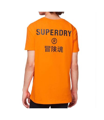 T-shirt Orange Homme Superdry Logo Brights