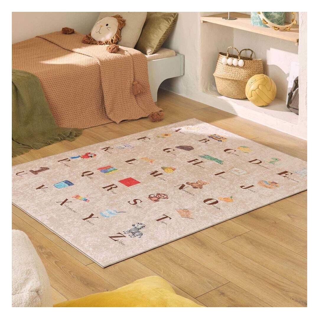 Tapis intérieur à poils courts Alix 736 beige 80 x 150 cm-3