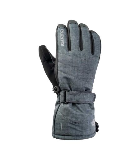 Gants De Ski Motif/style Logo Axel Homme Gris Foncé Chiné Noir Iguana