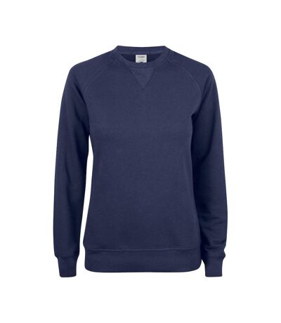Clique Womens/Ladies Premium Round Neck Sweatshirt (Dark Navy)