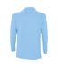 SOLS Mens Winter II Long Sleeve Pique Cotton Polo Shirt (Sky) - UTPC329