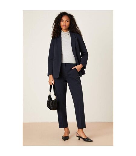 Womens/ladies Slim Ankle Grazer Trousers Navy Dorothy Perkins