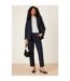 Womens/ladies Slim Ankle Grazer Trousers Navy Dorothy Perkins-1