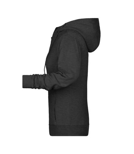 Veste À Capuche Femme Noir Chiné James And Nicholson