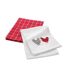 Lot de 2 Torchons Suzette 50x70cm Rouge & Blanc-1