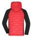 Doudoune hybride homme - JN1330 - rouge et noir