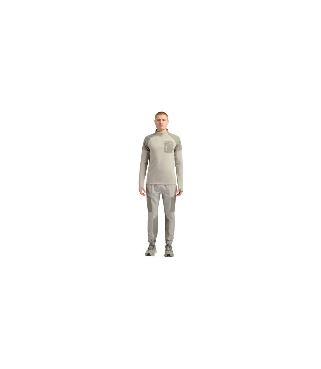 Mens Colour Block Tracksuit Bottoms Grey ALTRYN-1