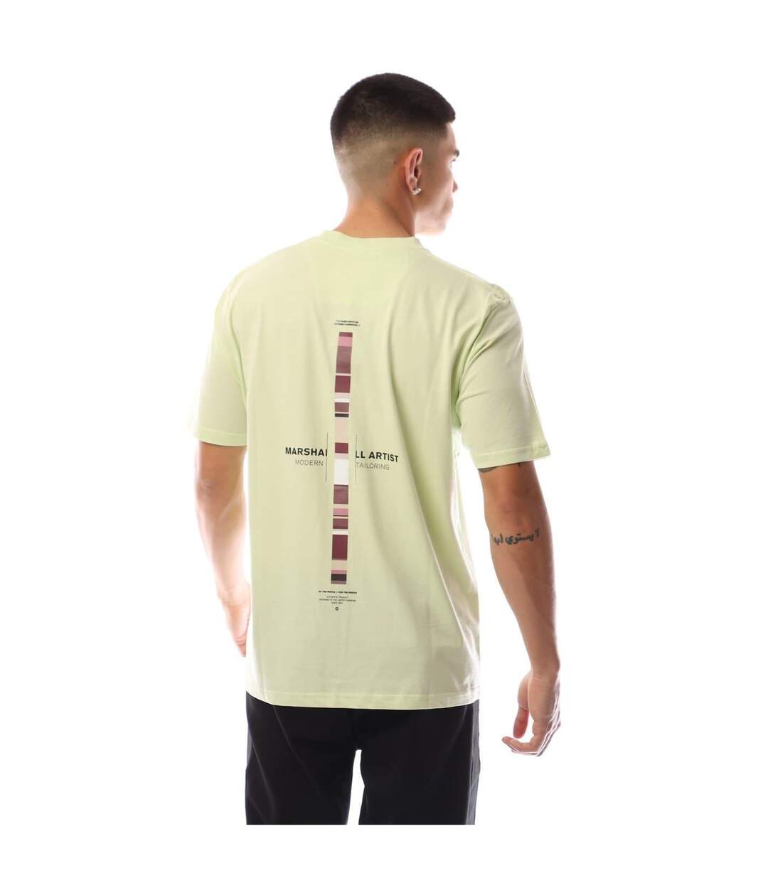 T-shirt Motif/style Logo Homme Vert Clair Marshall Artist-3