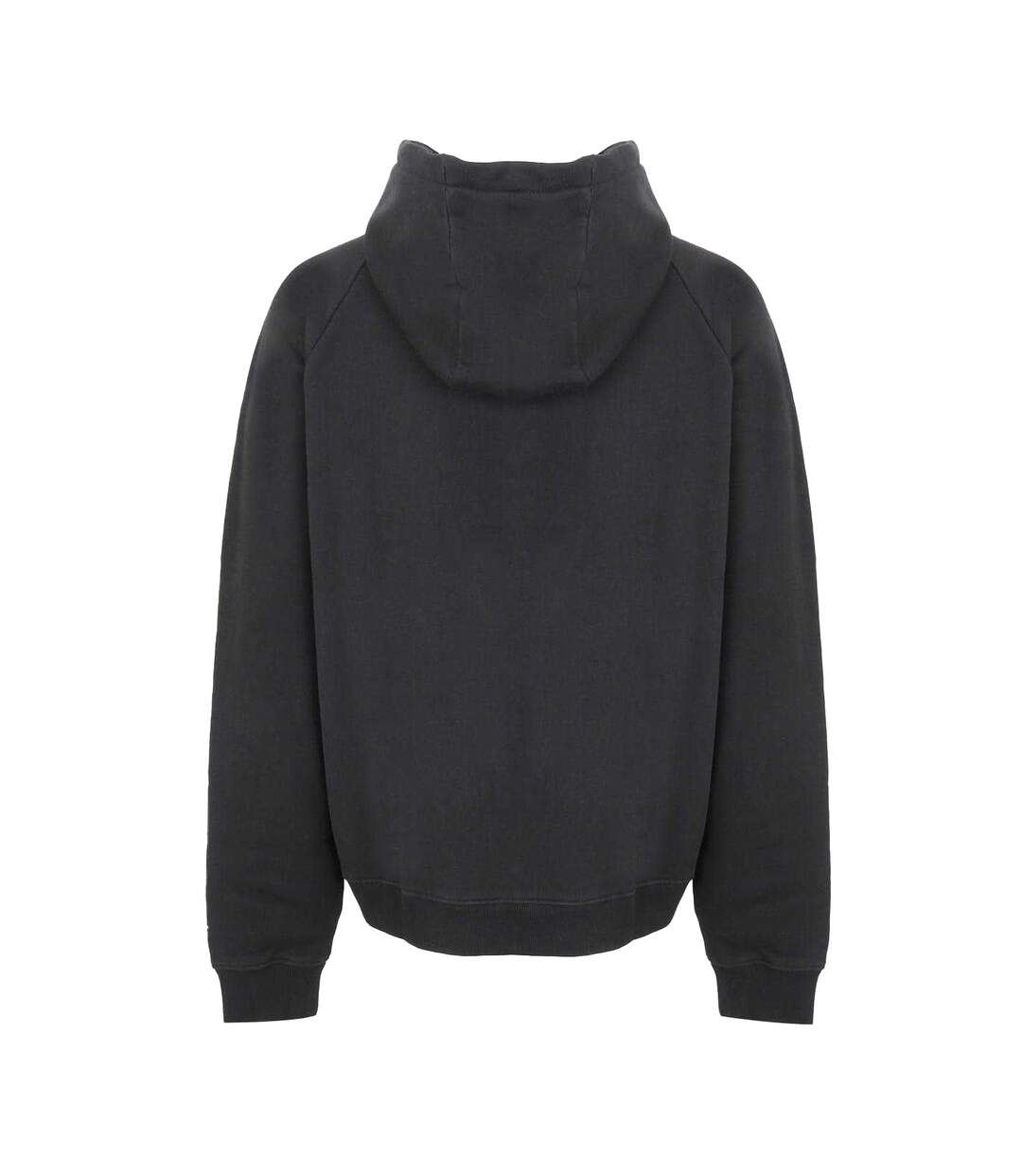 Mens Cotton Blend Raglan Pullover Hoodie Black No Fear-2