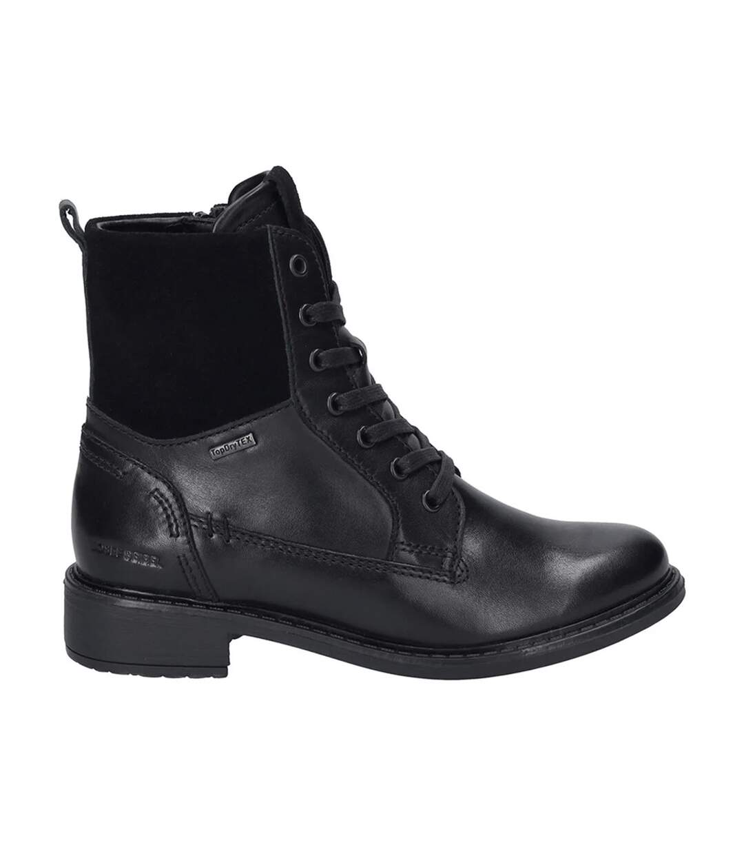 Womens/ladies Leather Ankle Boots Black Jose Beut-4
