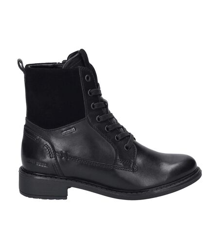 Womens/ladies Leather Ankle Boots Black Jose Beut