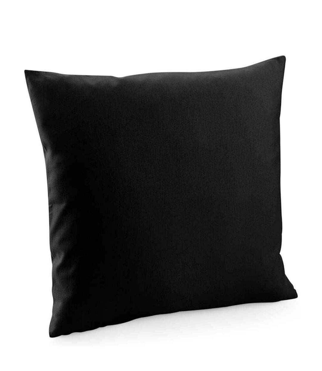 Cotton canvas square cushion cover 50cm x 50cm black Westford Mill-2