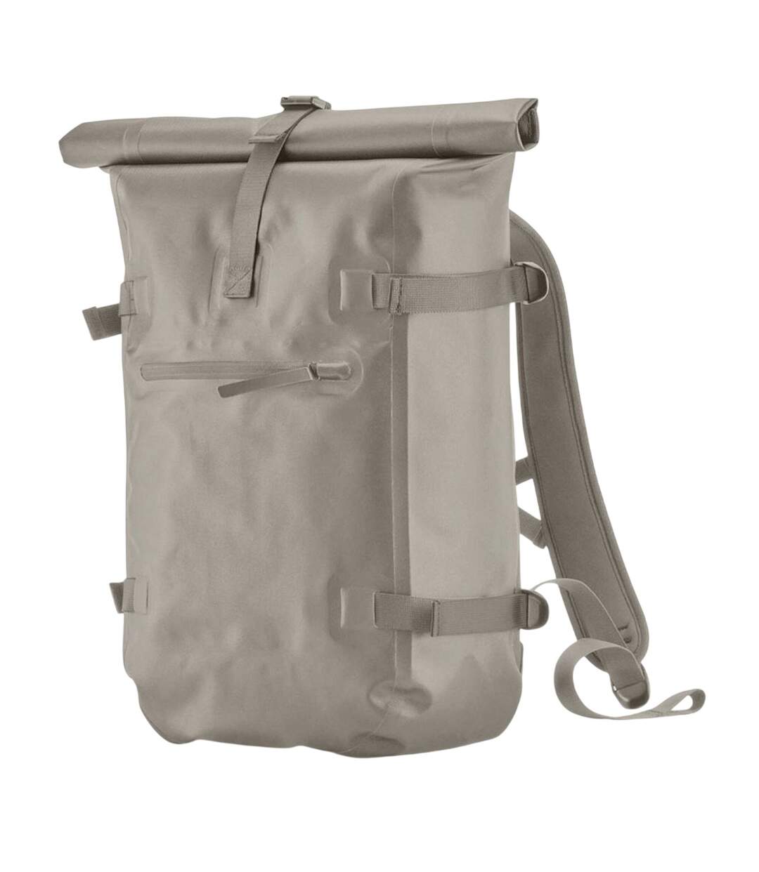 Roll Top Waterproof Backpack One Size Natural Stone Quadra-2