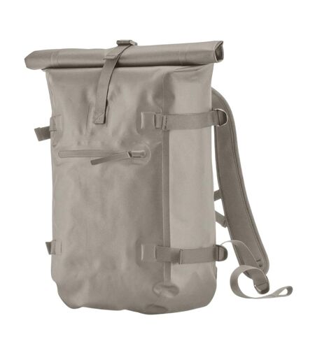 Roll Top Waterproof Backpack One Size Natural Stone Quadra