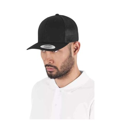 Yupoong Flexfit Retro Snapback Trucker Cap (Black/Black) - UTRW5391