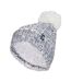 Ladies Fleece Lined Cuffed Thermal Winter Bobble Hat with Pom Pom-1