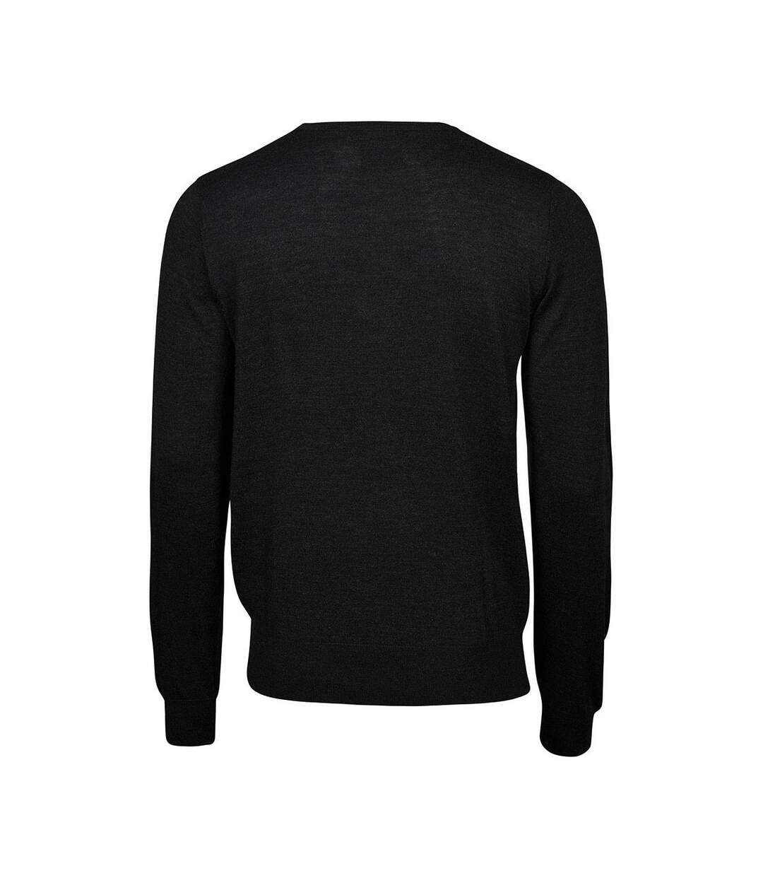 Tee Jays Mens Merino Blend V Neck Jumper (Black) - UTPC3421