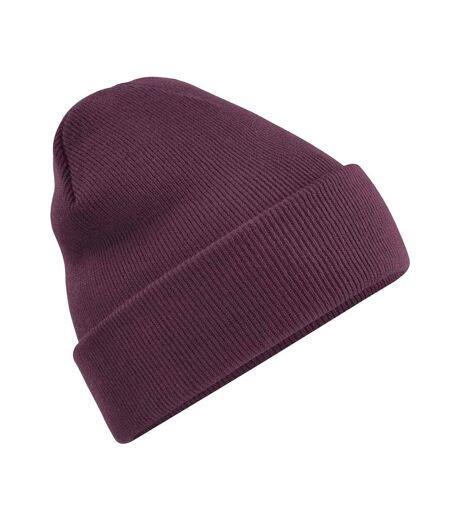 Bonnet À Manchettes Original Pour Adultes, Unisexe Prune Beechfield