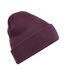 Bonnet À Manchettes Original Pour Adultes, Unisexe Prune Beechfield-1