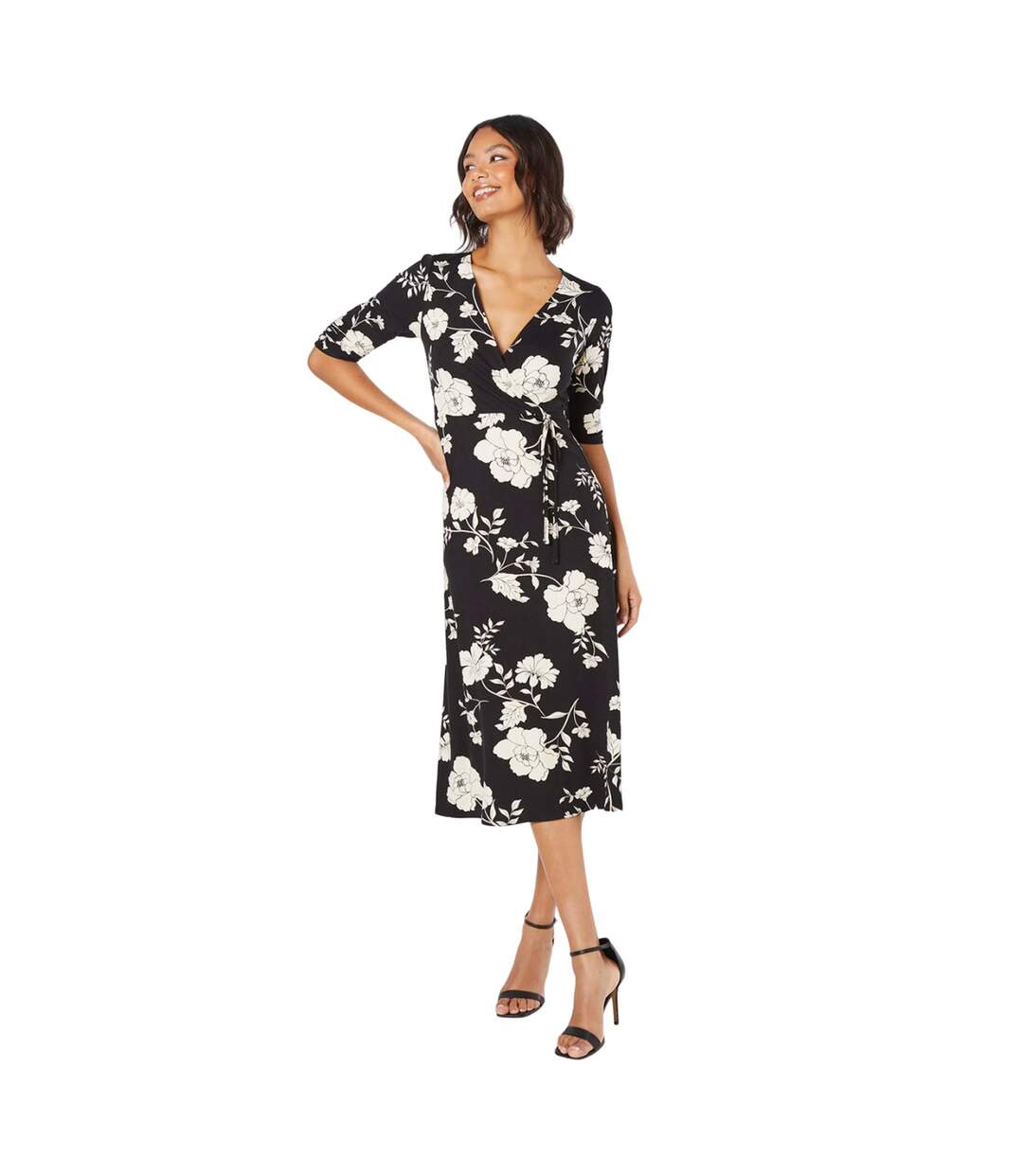 Robe mi-longue femme noir Dorothy Perkins-1